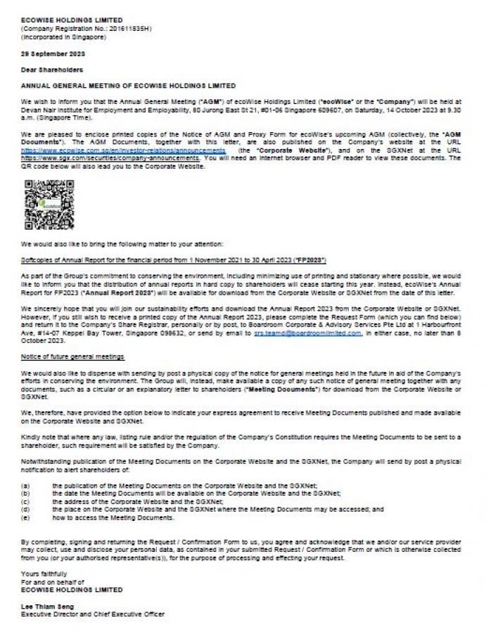 Letter to Shareholders